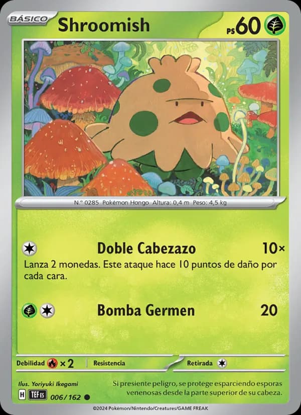 Shroomish card in Spanish
