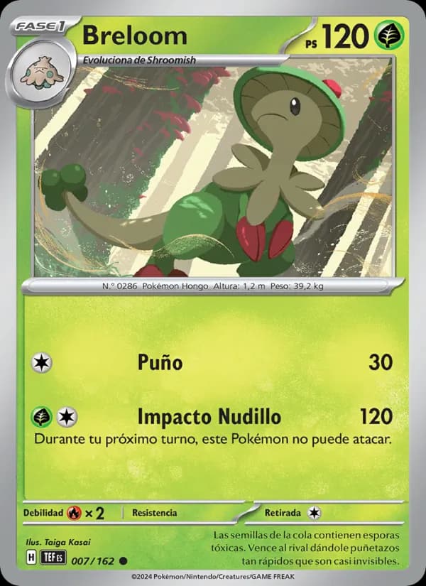 Breloom card in Spanish