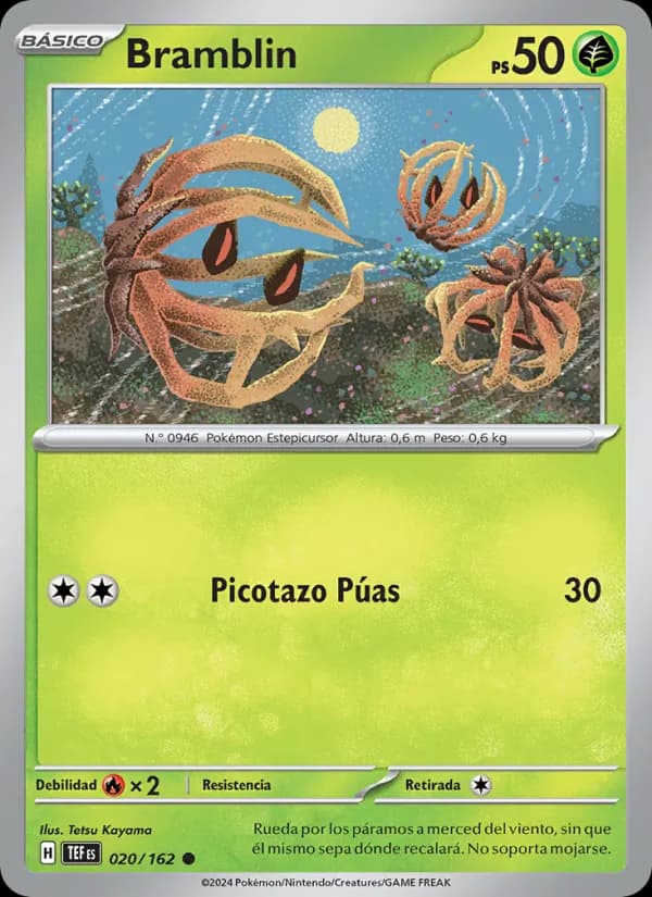 Bramblin card in Spanish
