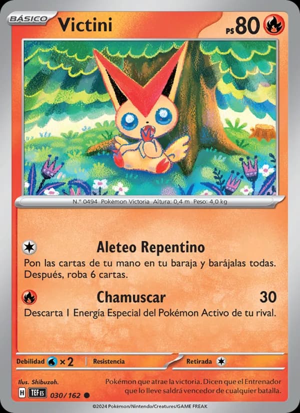 Victini card in Spanish