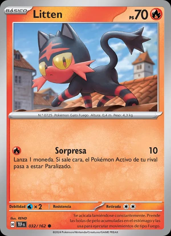 Litten card in Spanish