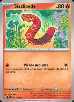 Sizzlipede card in Spanish