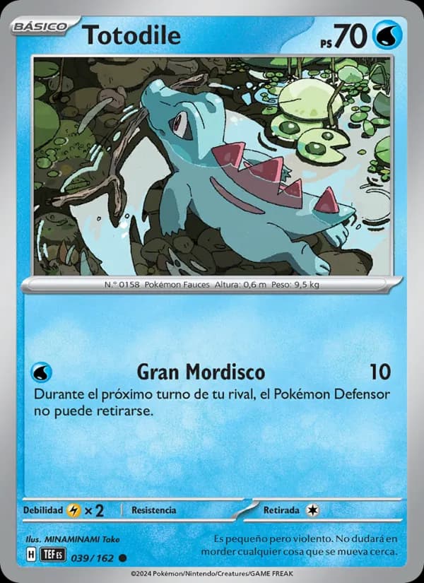 Totodile card in Spanish