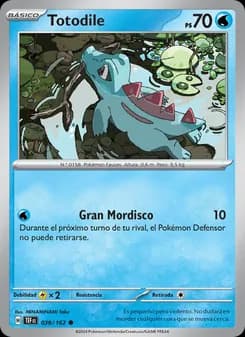 Totodile card in Spanish