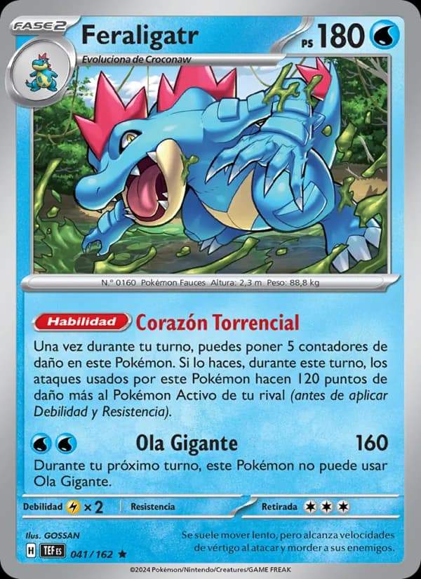Feraligatr card in Spanish