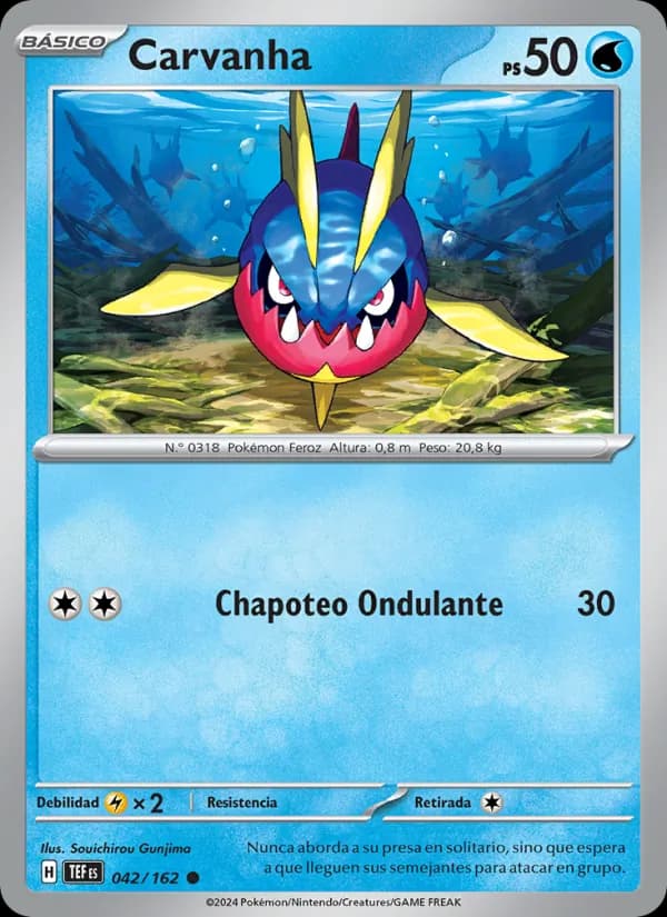 Carvanha card in Spanish