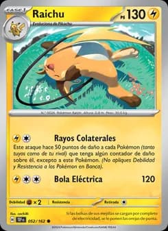 Raichu card in Spanish