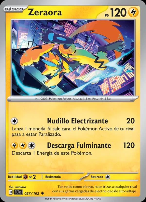 Zeraora card in Spanish