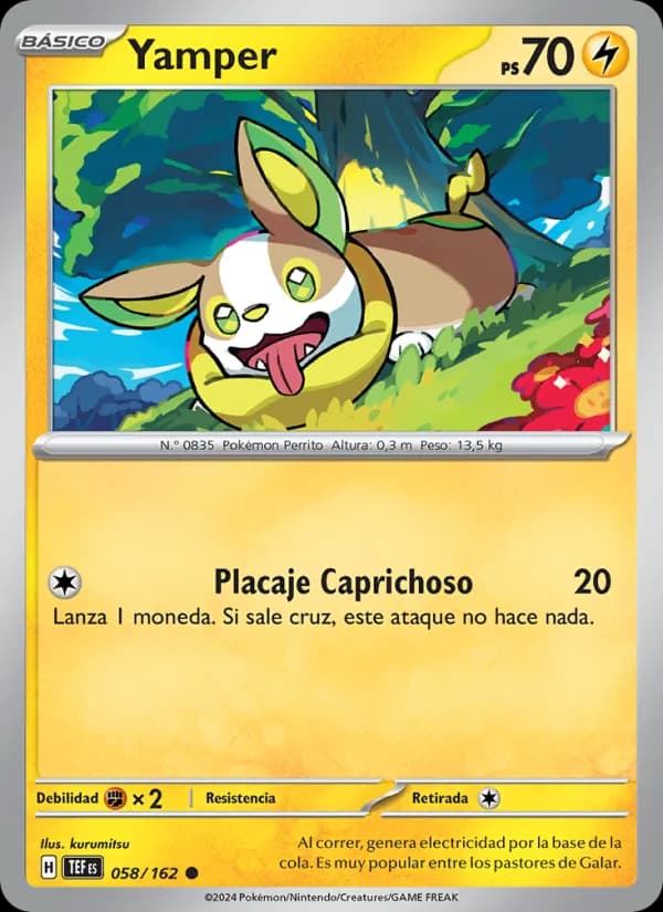 Yamper card in Spanish