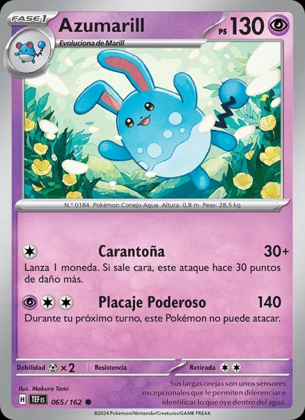 Azumarill card in Spanish