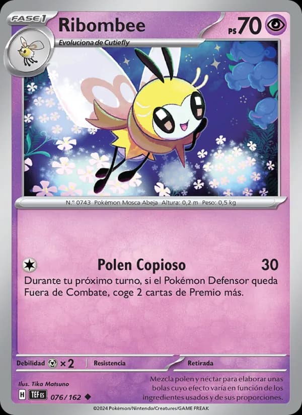 Ribombee card in Spanish