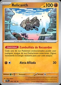 Relicanth card in Spanish