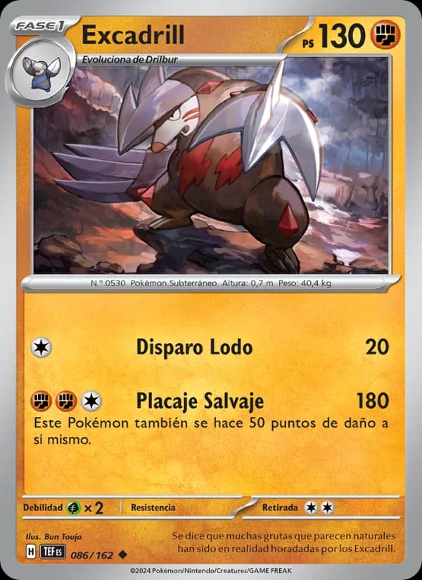 Excadrill card in Spanish