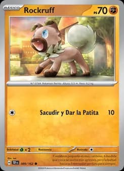Rockruff card in Spanish