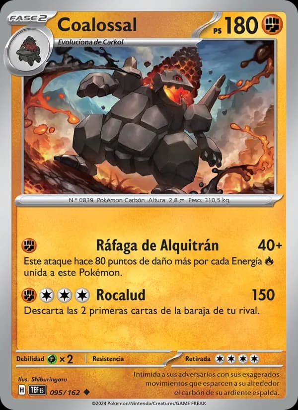 Coalossal card in Spanish