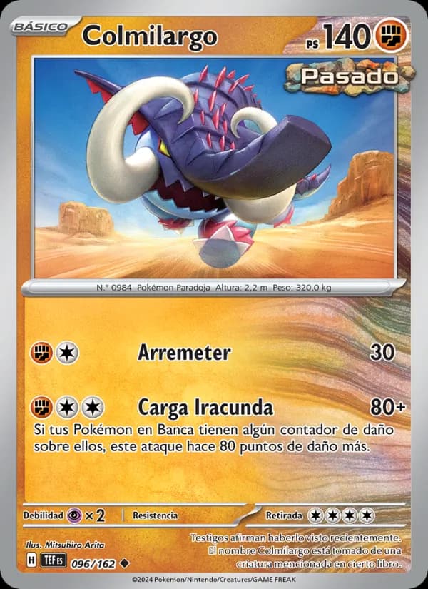 Colmilargo card in Spanish