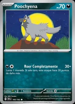 Poochyena card in Spanish
