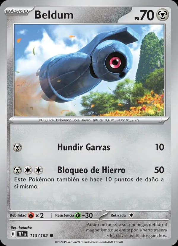 Beldum card in Spanish