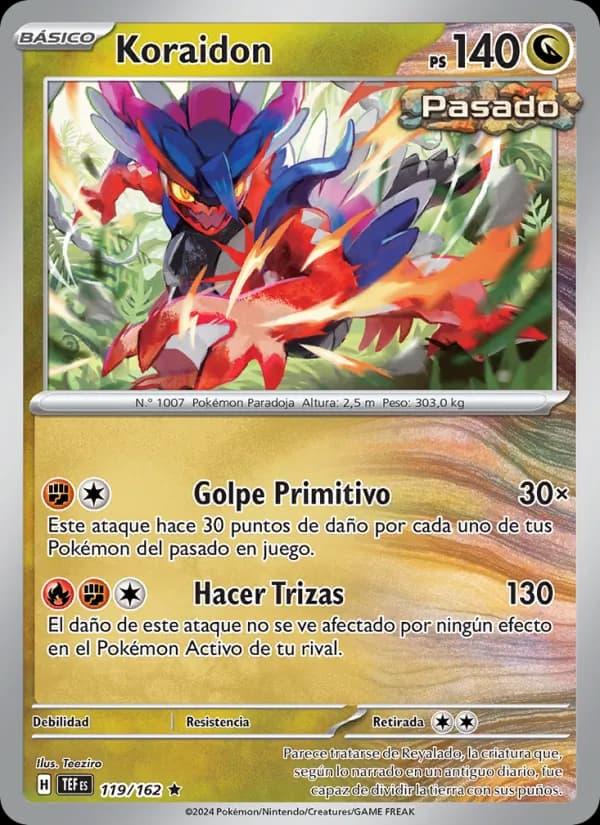 Koraidon card in Spanish