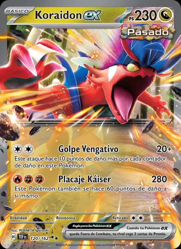 Koraidon ex card in Spanish