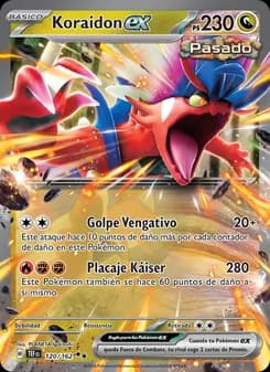 Koraidon ex card in Spanish