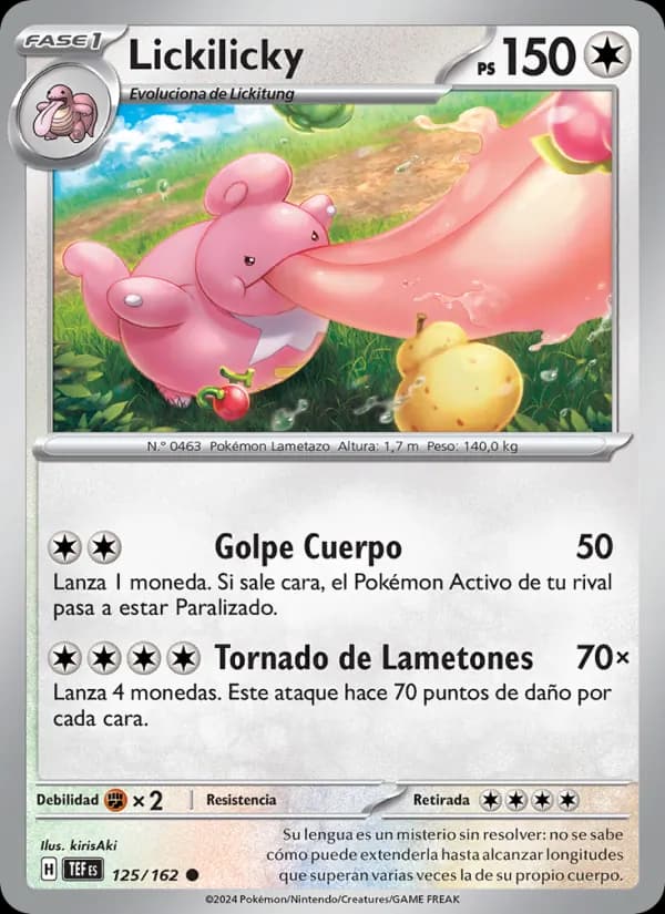Lickilicky card in Spanish