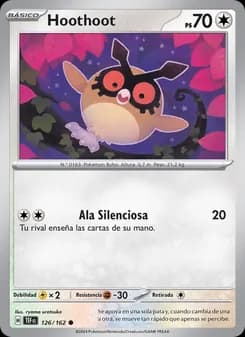 Hoothoot card in Spanish