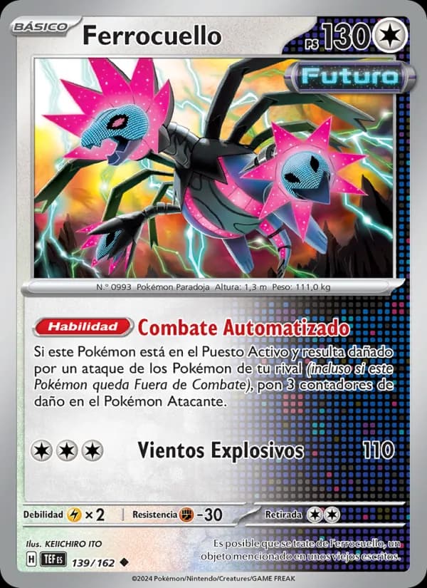 Ferrocuello card in Spanish