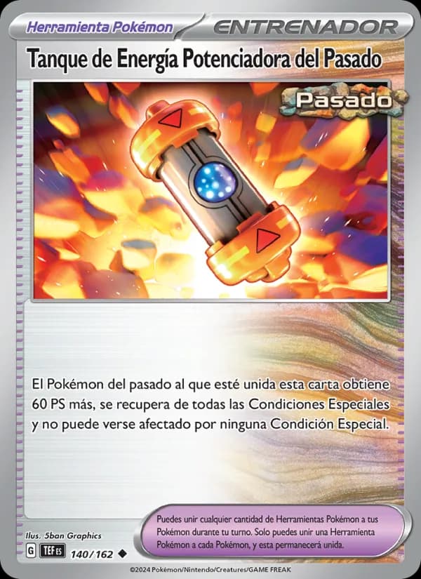Tanque de Energía Potenciadora del Pasado card in Spanish