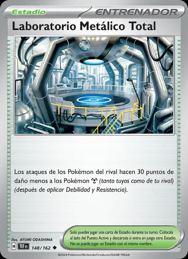 Laboratorio Metálico Total card in Spanish
