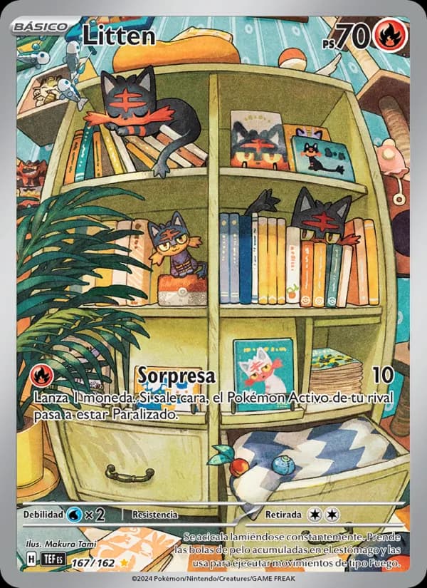 Litten card in Spanish