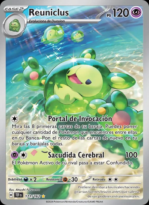 Reuniclus card in Spanish