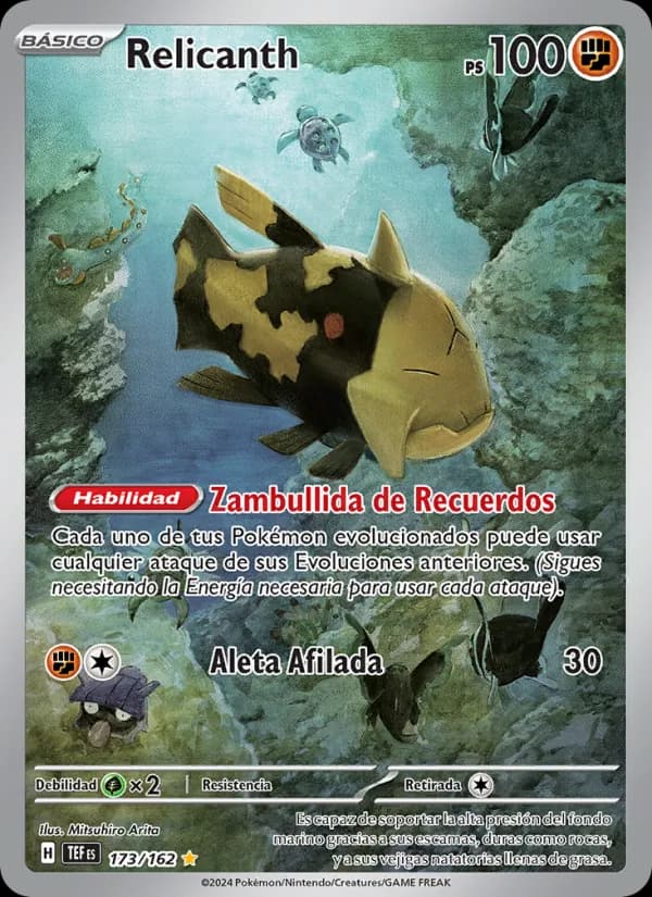 Relicanth card in Spanish