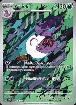 Arbok card in Spanish