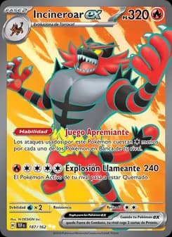 Incineroar ex card in Spanish