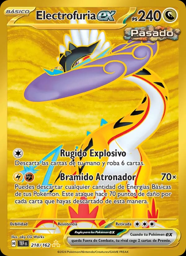 Electrofuria ex card in Spanish