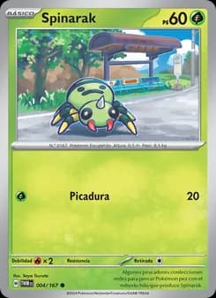 Spinarak card in Spanish