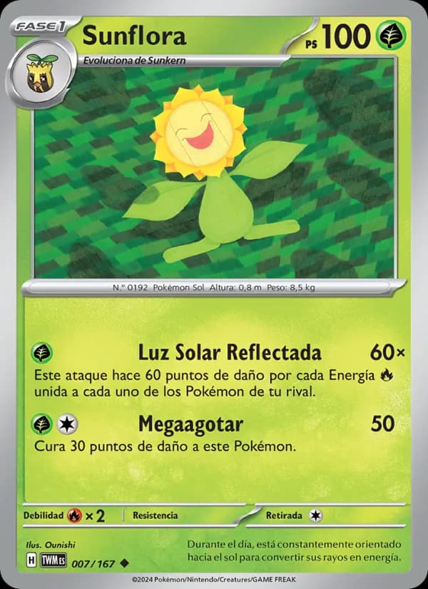 Sunflora card in Spanish