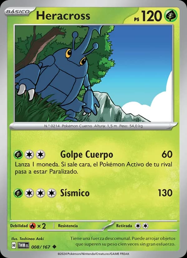 Heracross card in Spanish
