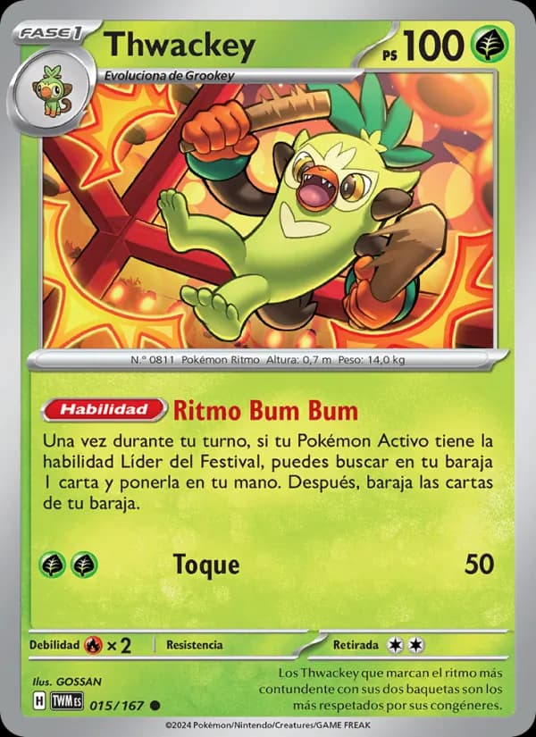 Thwackey card in Spanish