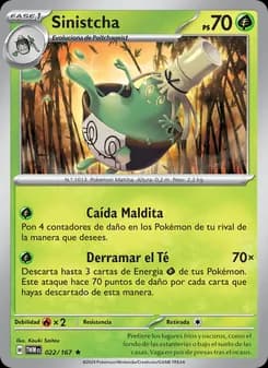 Sinistcha card in Spanish