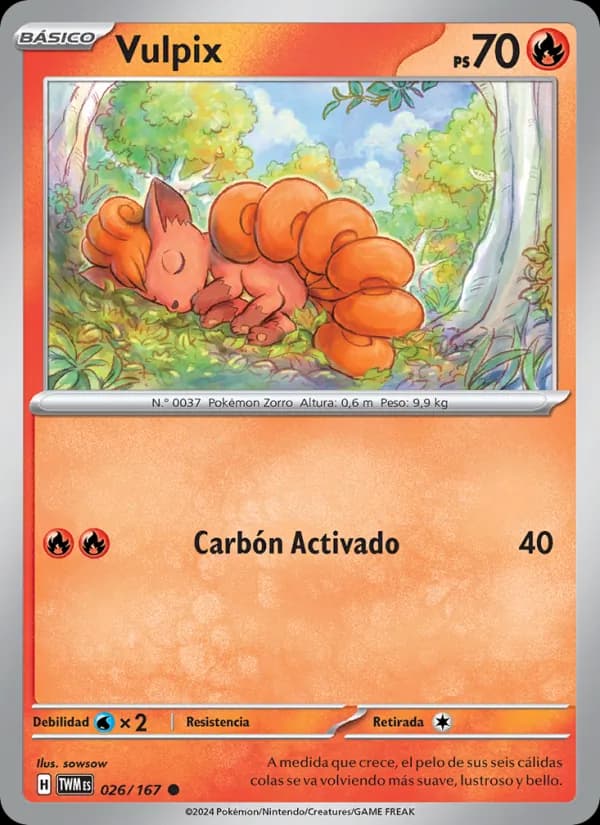 Vulpix card in Spanish