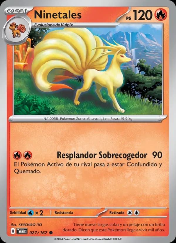 Ninetales card in Spanish