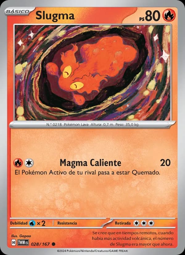 Slugma card in Spanish