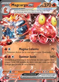 Magcargo ex card in Spanish