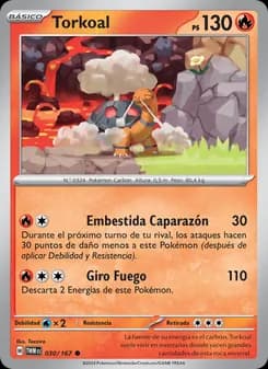 Torkoal card in Spanish