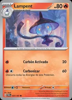 Lampent card in Spanish