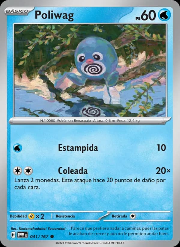 Poliwag card in Spanish