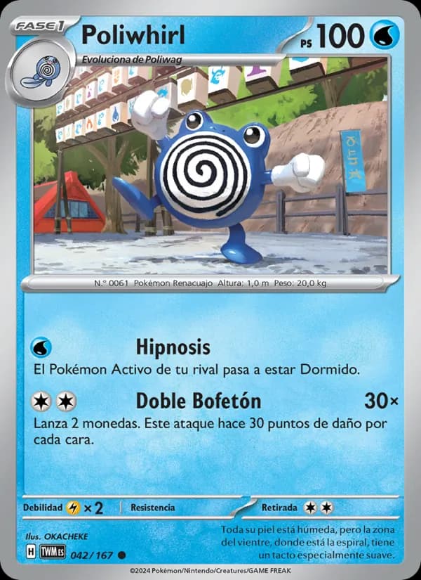 Poliwhirl card in Spanish