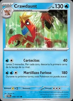 Crawdaunt card in Spanish